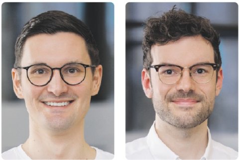 Portraits of the two Power2Polymers authors of the CHEManager article